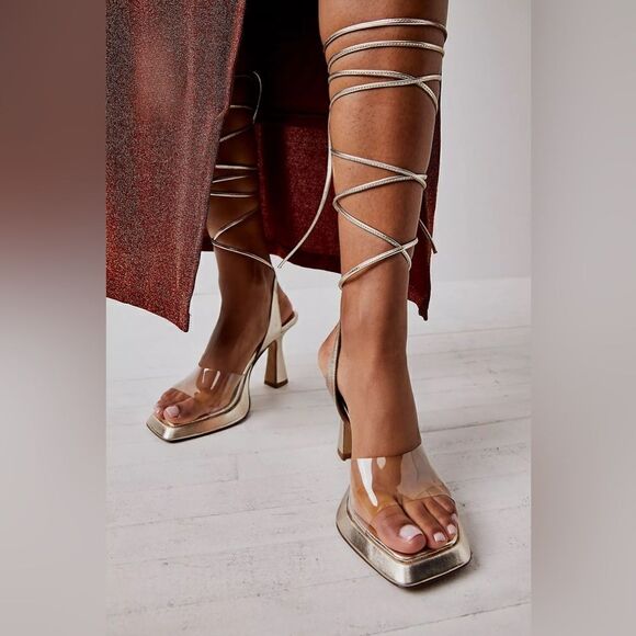 Free People Camilla Vinyl Heels - Picture 1 of 6